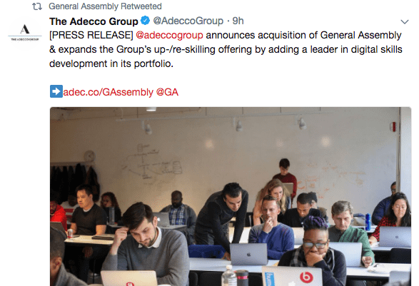 The Adecco Group and General Assembly